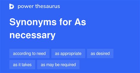 necessary synonym thesaurus